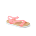 Kids Cali Coastin girls’ left side coral sandal with anatomical arch support and soft-rebound cushioning, facing right.